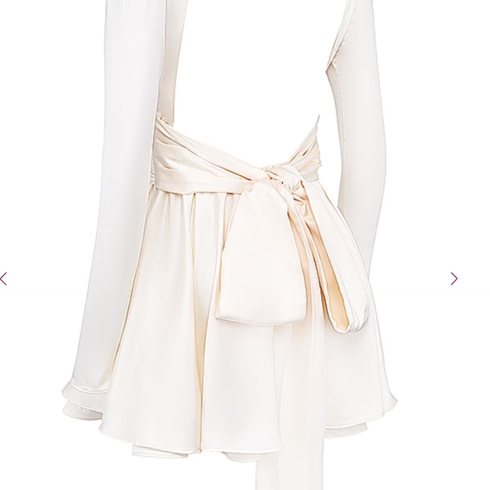 House of CB Aryana Ivory Bow Mini Dress - Picture 3 of 12